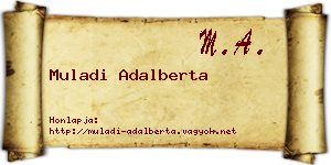 Muladi Adalberta névjegykártya